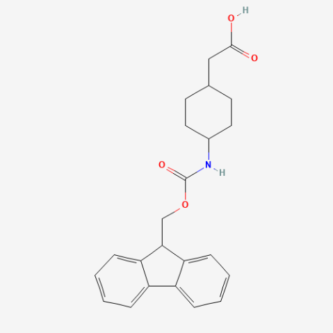 cis-[4-(Fmoc-amino)cyclohexyl]acetic acid Chemical Structure