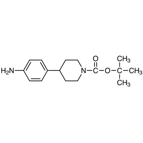 1-Boc-4-(4-aminophenyl)piperidine 化学構造