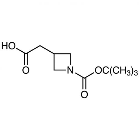 2-(1-(tert-Butoxycarbonyl)azetidin-3-yl)acetic acid Chemical Structure