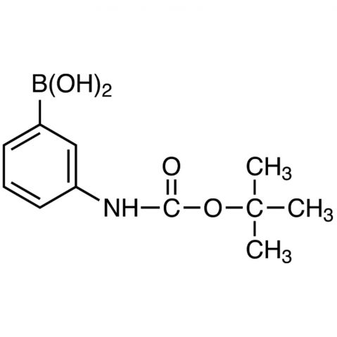 3-(N-Boc-amino)phenylboronic acid(contains varying amounts of Anhydride) 化学構造