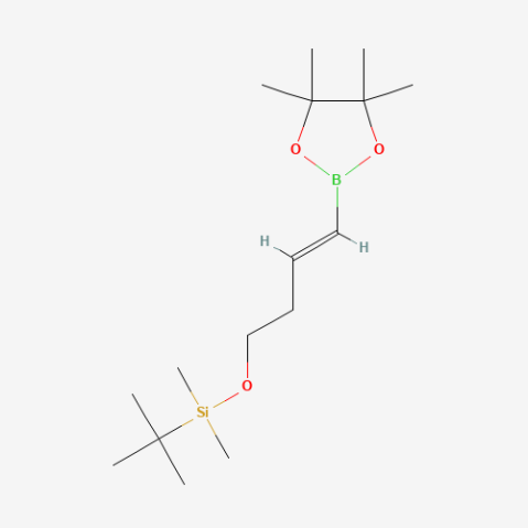 trans-4-(tert-Butyldimethylsiloxy)-1-buten-1-ylboronic acid pinacol ester التركيب الكيميائي