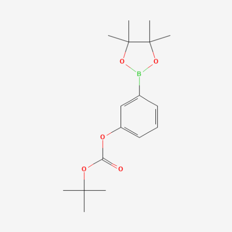 3-(tert-Butoxycarbonyloxy)phenylboronic acid pinacol ester Chemical Structure