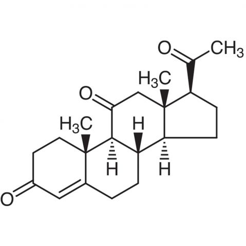 4-Pregnene-3,11,20-trione Chemische Struktur