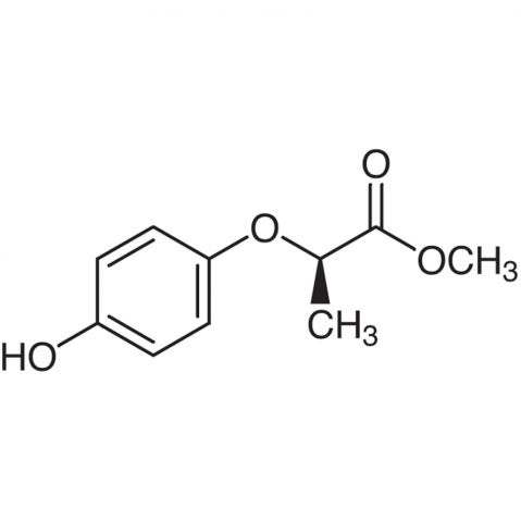 Methyl (R)-(+)-2-(4-hydroxyphenoxy)propionate 化学構造