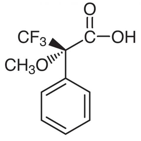 (S)-(-)-α-Methoxy-α-(trifluoromethyl)phenylacetic acid Chemical Structure