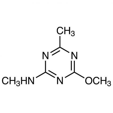 2-Methoxy-4-methyl-6-(methylamino)-1,3,5-triazine Chemical Structure