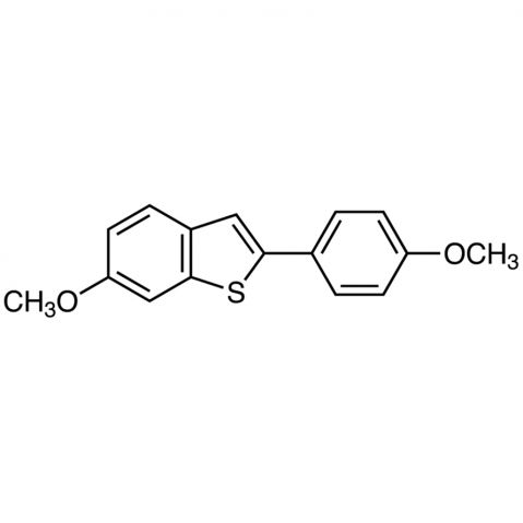 6-Methoxy-2-(4-methoxyphenyl)benzo[b]thiophene 化学構造