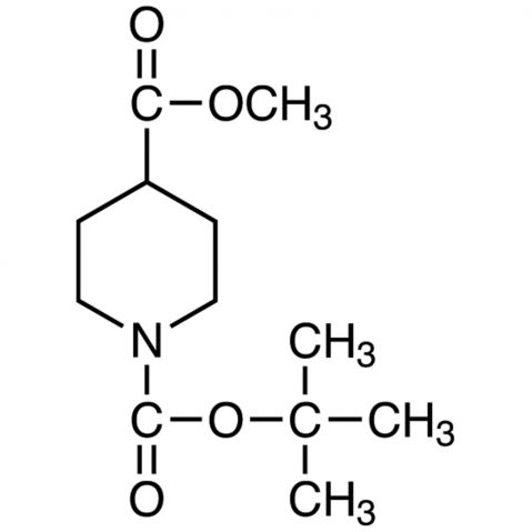 1-(tert-Butoxycarbonyl)-4-piperidinecarboxylic Acid Methyl Ester التركيب الكيميائي