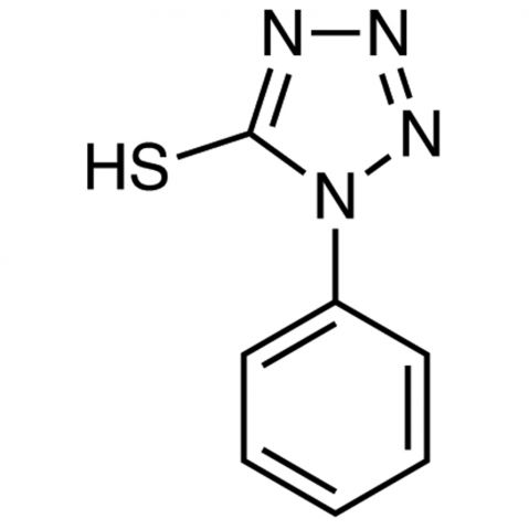 5-Mercapto-1-phenyl-1H-tetrazole 化学構造