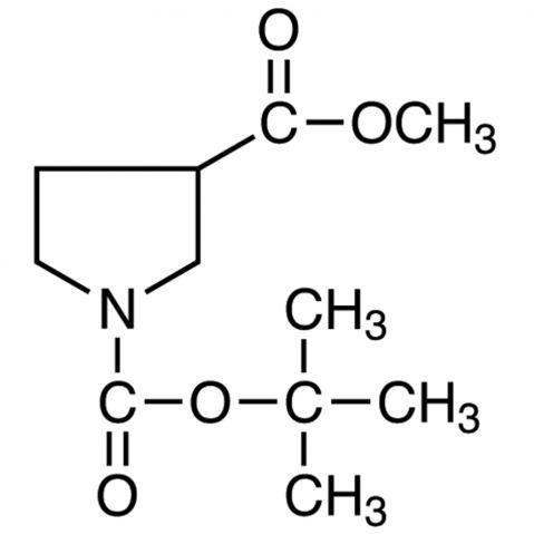 Methyl 1-(tert-Butoxycarbonyl)-3-pyrrolidinecarboxylate Chemical Structure