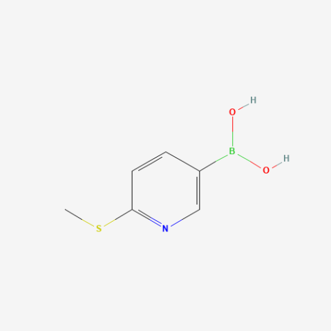 6-(Methylthio)pyridine-3-boronic acid(contains varying amounts of Anhydride) Chemische Struktur