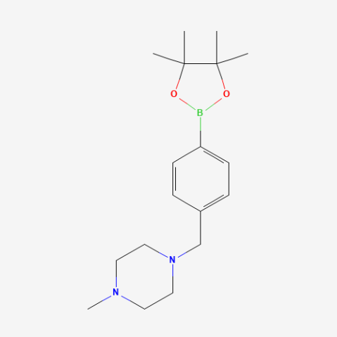 1-methyl-4-{[4-(tetramethyl-1,3,2-dioxaborolan-2-yl)phenyl]methyl}piperazine التركيب الكيميائي