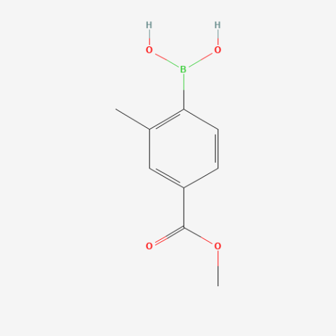 (4-(Methoxycarbonyl)-2-methylphenyl)boronic acid Chemical Structure