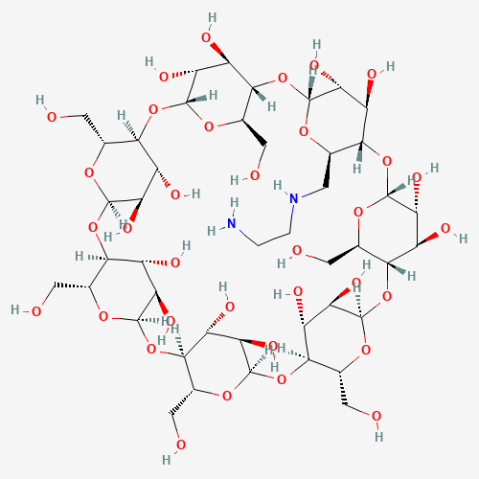 Mono-(6-ethanediamine-6-deoxy)-β-cyclodextrin Chemische Struktur