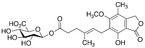 Mycophenolic Acid Acyl-β-D-glucuronide Chemical Structure