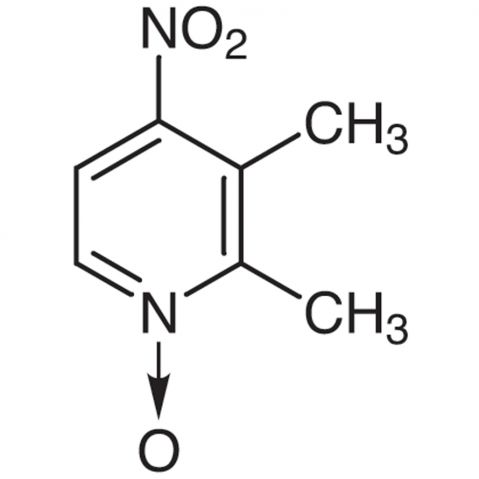 2,3-Dimethyl-4-nitropyridine N-Oxide 化学構造