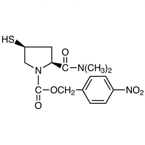 4-Nitrobenzyl (2S,4S)-2-(Dimethylcarbamoyl)-4-mercapto-1-pyrrolidinecarboxylate Chemical Structure