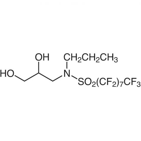 N-Propyl-N-(2,3-dihydroxypropyl)perfluoro-n-octylsulfonamide Chemical Structure