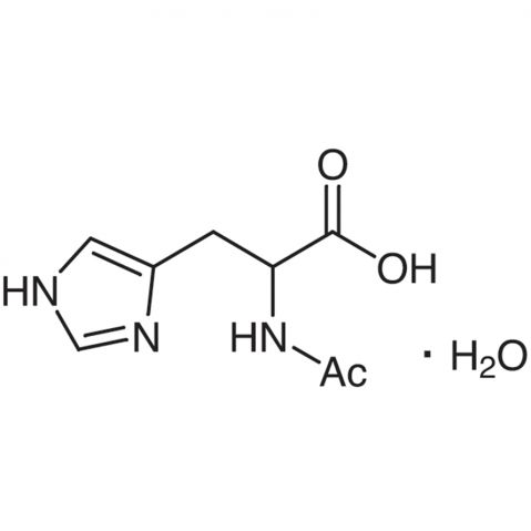 N-Acetyl-DL-histidine Monohydrate 化学構造