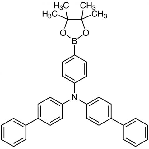 N,N-Di(4-biphenylyl)-4-(4,4,5,5-tetramethyl-1,3,2-dioxaborolan-2-yl)aniline 化学構造