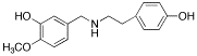 N-(p-Hydroxyphenethyl)-N-(3-hydroxy-4-methoxy)benzylamine التركيب الكيميائي