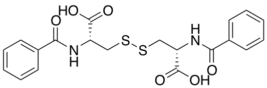 N,N′-Dibenzoyl-L-cystine 化学構造