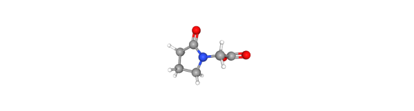 (2-Oxo-1-pyrrolidinyl)acetic acid 化学構造