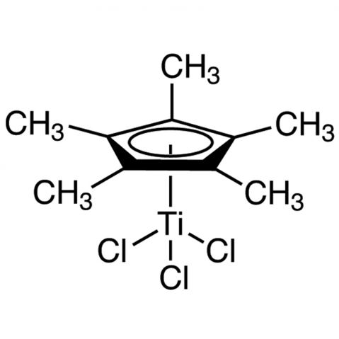 (Pentamethylcyclopentadienyl)titanium(IV) Trichloride 化学構造