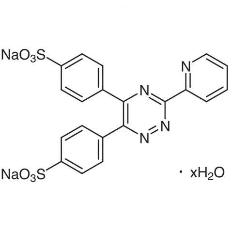 3-(2-Pyridyl)-5,6-bis(4-sulfophenyl)-1,2,4-triazine Disodium Salt Hydrate Chemische Struktur