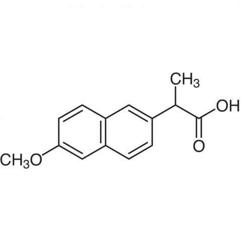 (±)-2-(6-Methoxy-2-naphthyl)propionic Acid Chemische Struktur