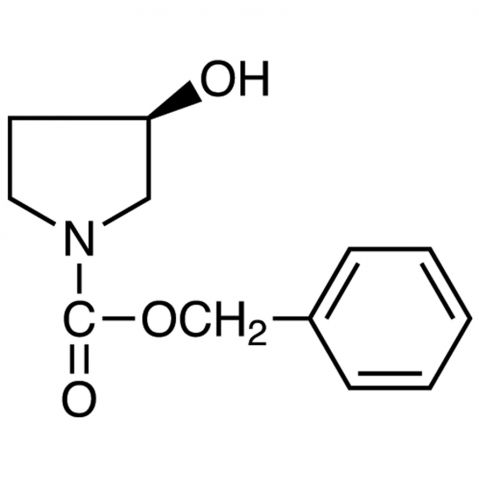 (R)-(-)-1-Cbz-3-pyrrolidinol 化学構造