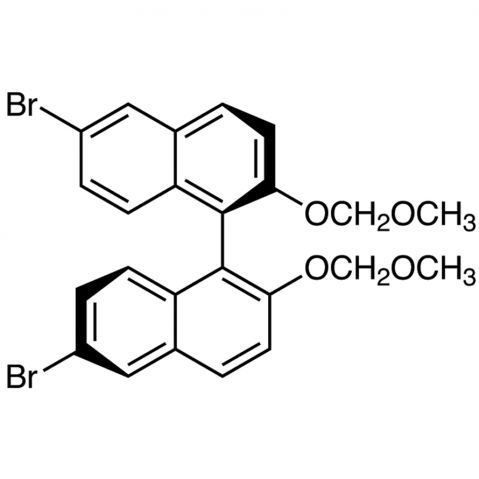 (R)-6,6'-Dibromo-2,2'-bis(methoxymethoxy)-1,1'-binaphthyl Chemical Structure