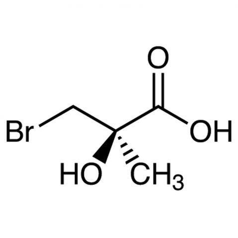 (R)-3-Bromo-2-hydroxy-2-methylpropionic Acid 化学構造