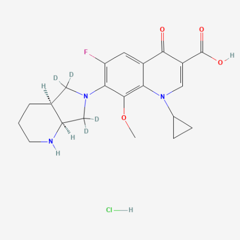 rac cis Moxifloxacin-d4 Hydrochloride 化学構造