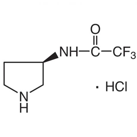 (3R)-(+)-3-(Trifluoroacetamido)pyrrolidine Hydrochloride 化学構造