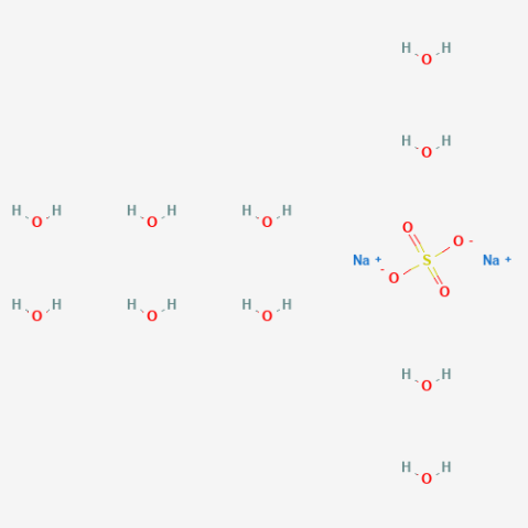 Sodium sulfafe decahydrate 化学構造