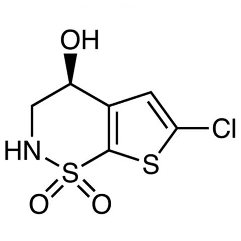 (S)-6-Chloro-4-hydroxy-3,4-dihydro-2H-thieno[3,2-e][1,2]thiazine 1,1-Dioxide Chemical Structure