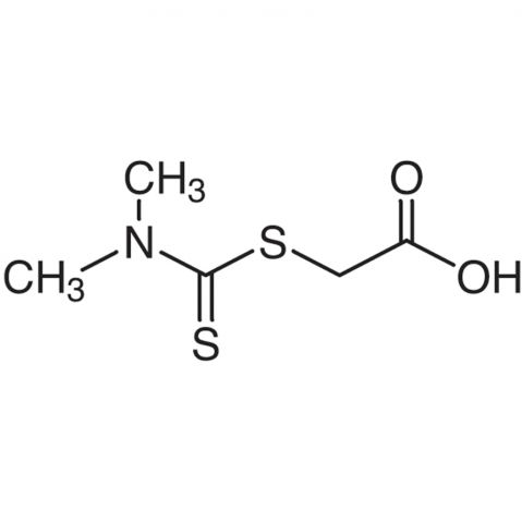 S-(N,N-Dimethylthiocarbamoyl)thioglycolic Acid 化学構造