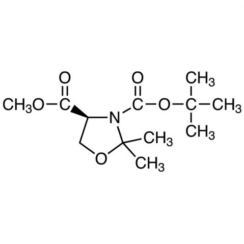 (S)-(-)-3-tert-Butoxycarbonyl-4-methoxycarbonyl-2,2-dimethyl-1,3-oxazolidine Chemical Structure