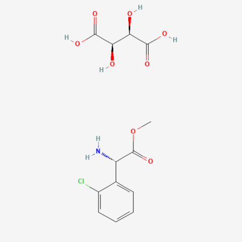 (S)-Methyl 2-amino-2-(2-chlorophenyl)acetate tartaric salt التركيب الكيميائي