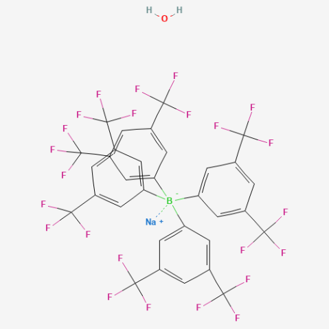 Sodium tetrakis(3,5-bis(trifluoromethyl)phenyl)borate xhydrate Chemical Structure