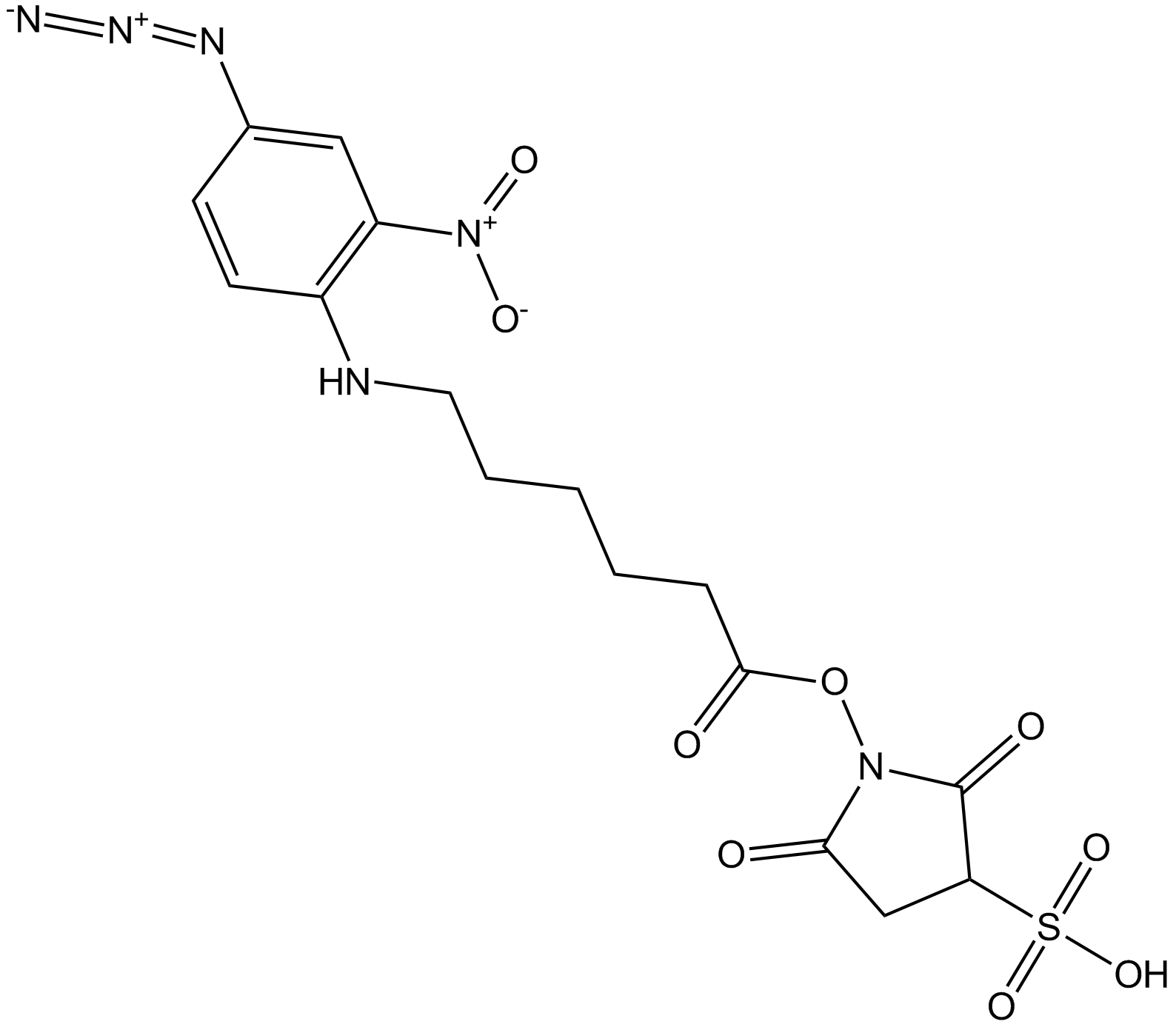 Sulfo-SANPAH Chemische Struktur