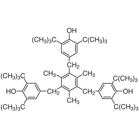 1,3,5-Trimethyl-2,4,6-tris(3,5-di-tert-butyl -4-hydroxybenzyl)benzene Chemical Structure