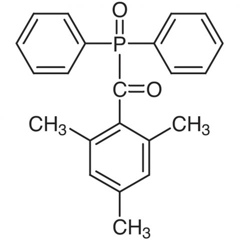 Diphenyl(2,4,6-trimethylbenzoyl)phosphine oxide 化学構造