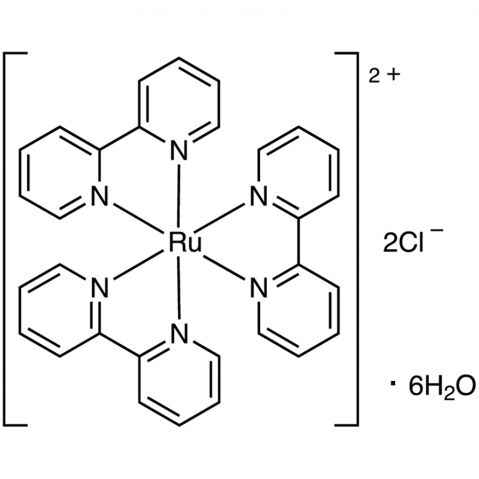 Tris(2,2′-bipyridine)dichlororuthenium(II) hexahydrate Chemical Structure