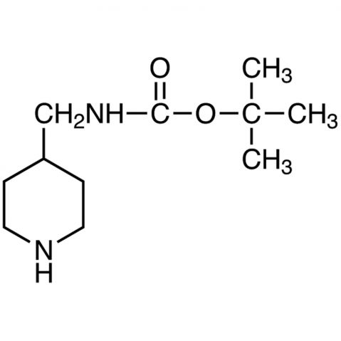 4-(tert-Butoxycarbonylaminomethyl)piperidine Chemische Struktur