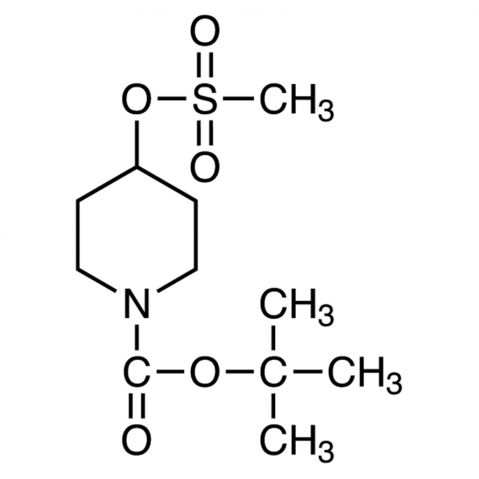 1-(tert-Butoxycarbonyl)-4-(methanesulfonyloxy)piperidine Chemical Structure