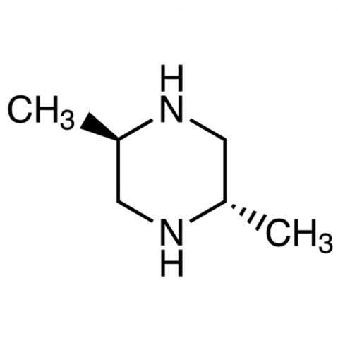 trans-2,5-Dimethylpiperazine 化学構造