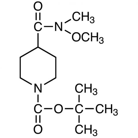 tert-Butyl 4-(N-Methoxy-N-methylcar bamoyl)-1-piperidinecarboxylate Chemical Structure