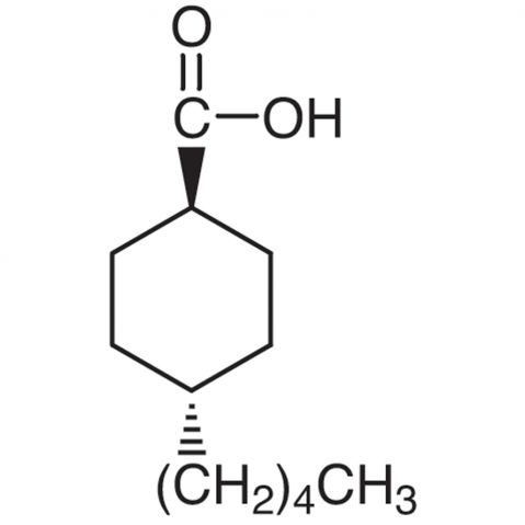 trans-4-Pentylcyclohexanecarboxylic Acid Chemical Structure